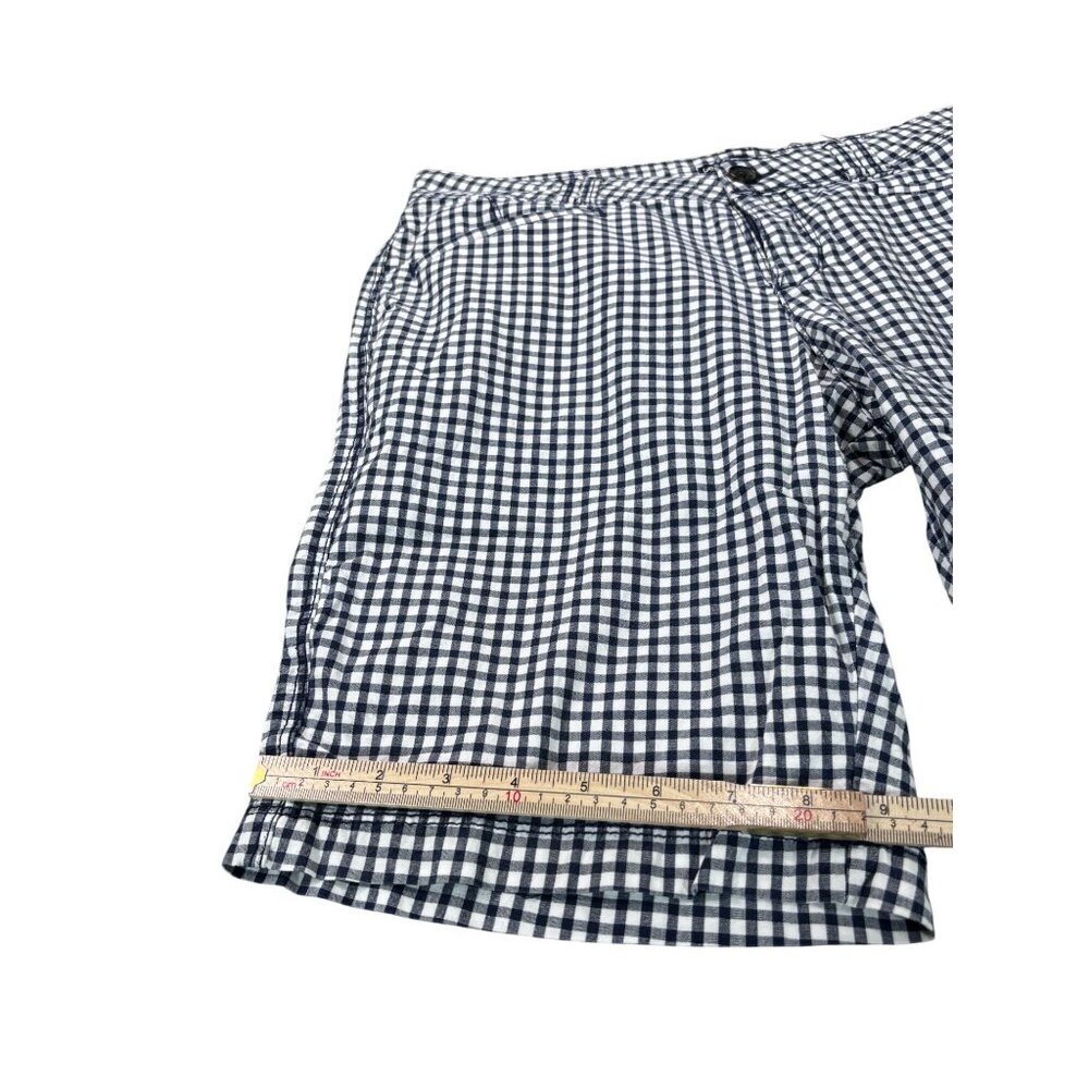 Lee Womens Natural Fit Gingham Shorts Size M Cotton/Spandex Blue/White - Picture 10 of 11